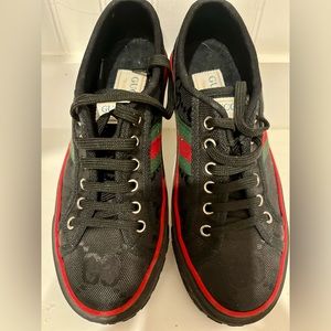 Black and Red Gucci sneakers